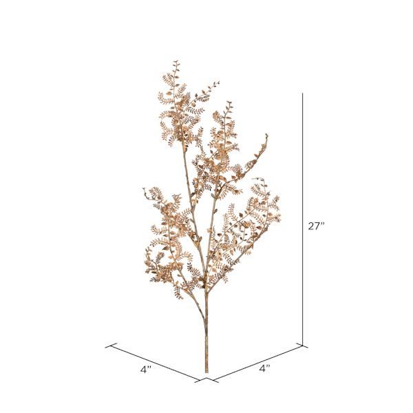 27" Artificial Beige Snake Fern Spray (6 pack) 2
