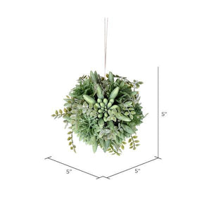 5" Artificial Mixed Gray Green Succulent Ball 2