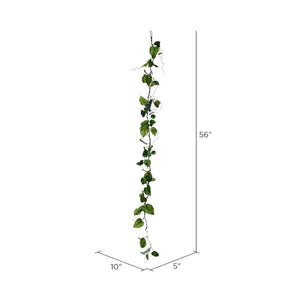 56" Artificial Green Hop Leaf Garland (2 pack) 2
