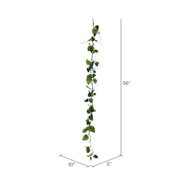 56" Artificial Green Hop Leaf Garland (2 pack) 2