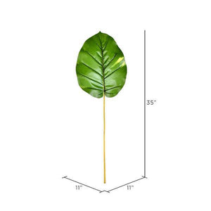 35" Artificial Green Pothos Leaf Real Touch Spray (6 pack) 2