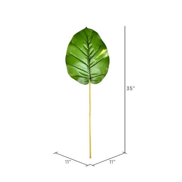 35" Artificial Green Pothos Leaf Real Touch Spray (6 pack) 2
