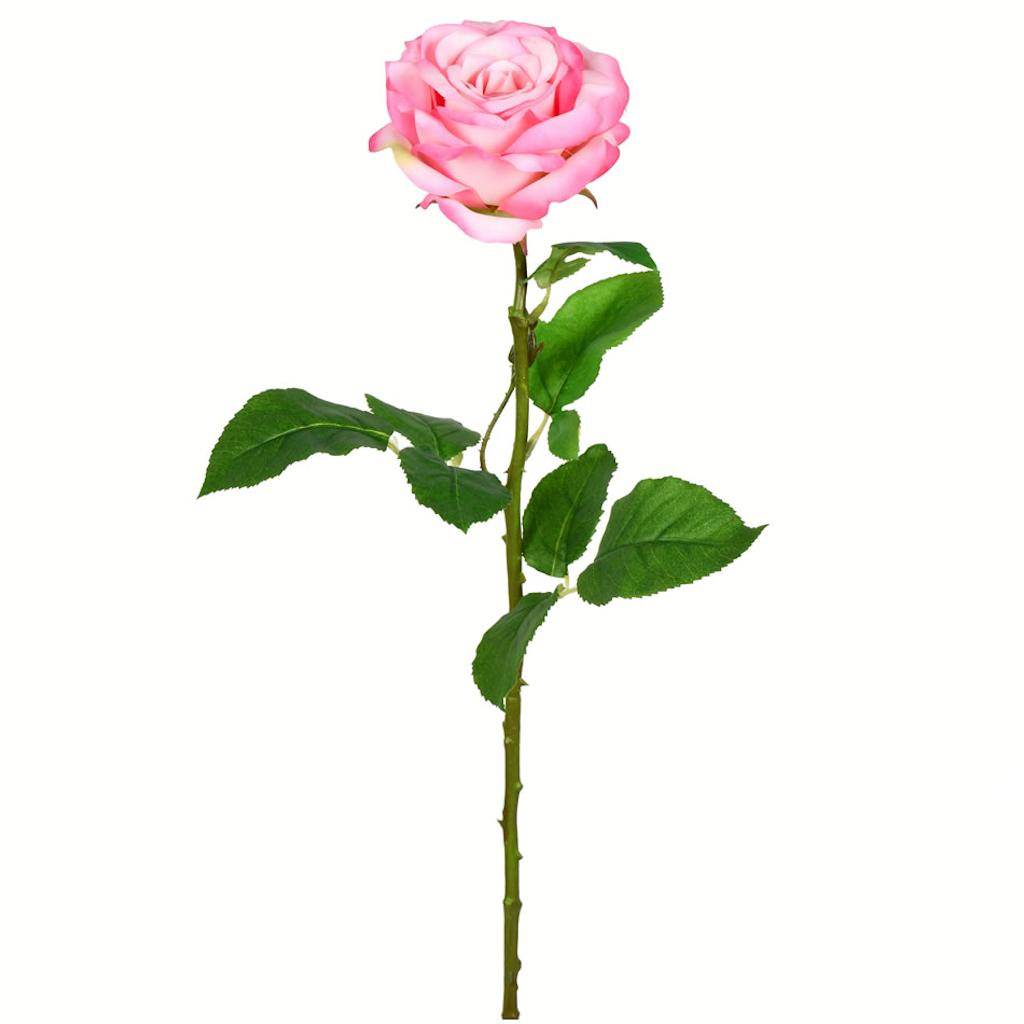 26" Artificial Pale Pink Rose Stem (6 pack) 1