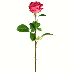 26" Artificial Deep Pink Rose Stem (6 pack) 1