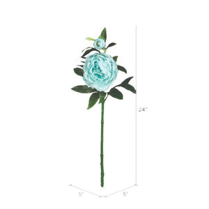 24" Artificial Blue Peony Spray (3 pack) 2