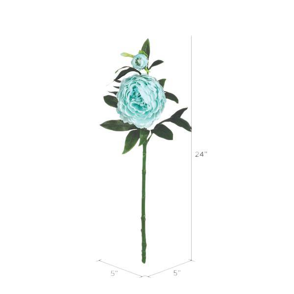 24" Artificial Blue Peony Spray (3 pack) 2