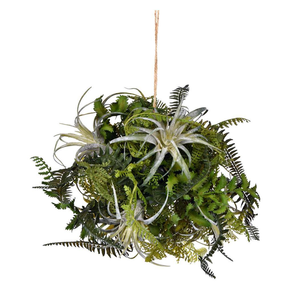 10" Artificial Green Fern Ball 1
