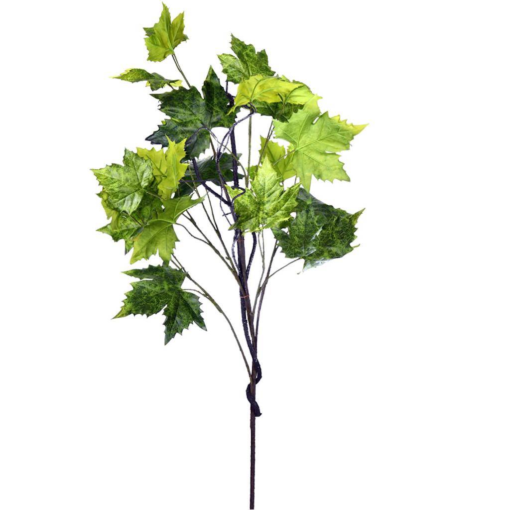 51" Artificial Green Plantanus Leaf Branch 1