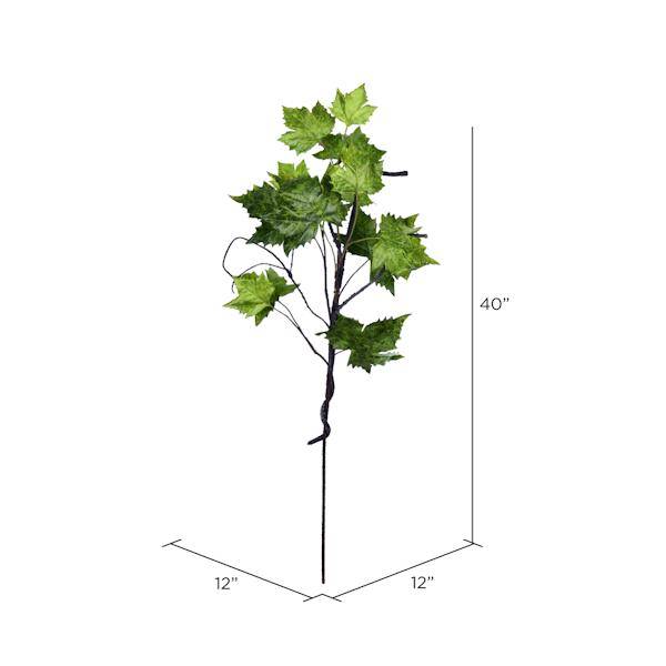 40" Artificial Green Plantanus Leaf Spray 2