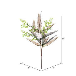 31" Artificial Green Fern Cotton Spray (2 pack) 2