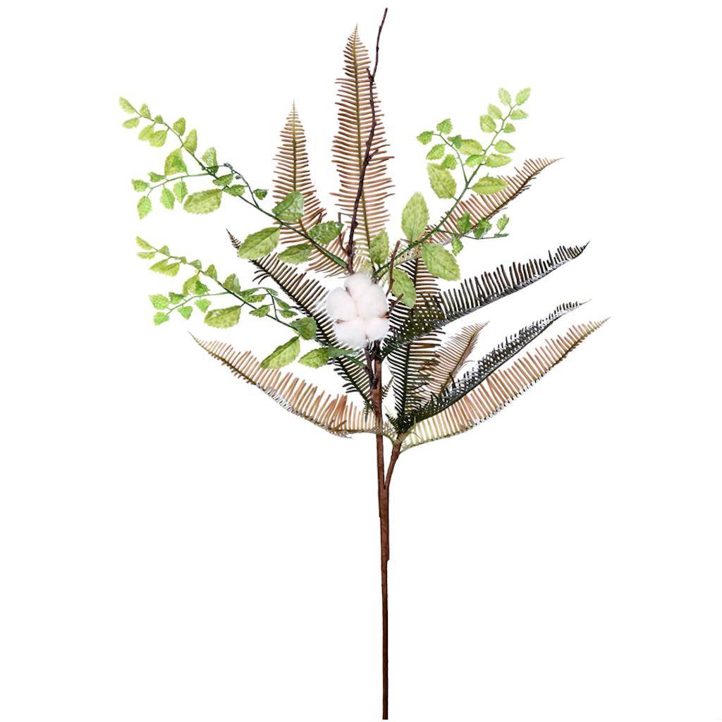 31" Artificial Green Fern Cotton Spray (2 pack) 1