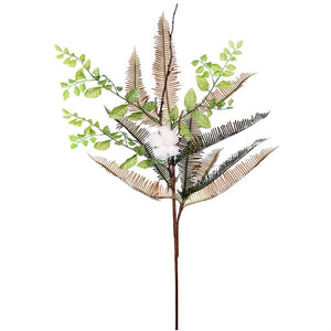 31" Artificial Green Fern Cotton Spray (2 pack) 1