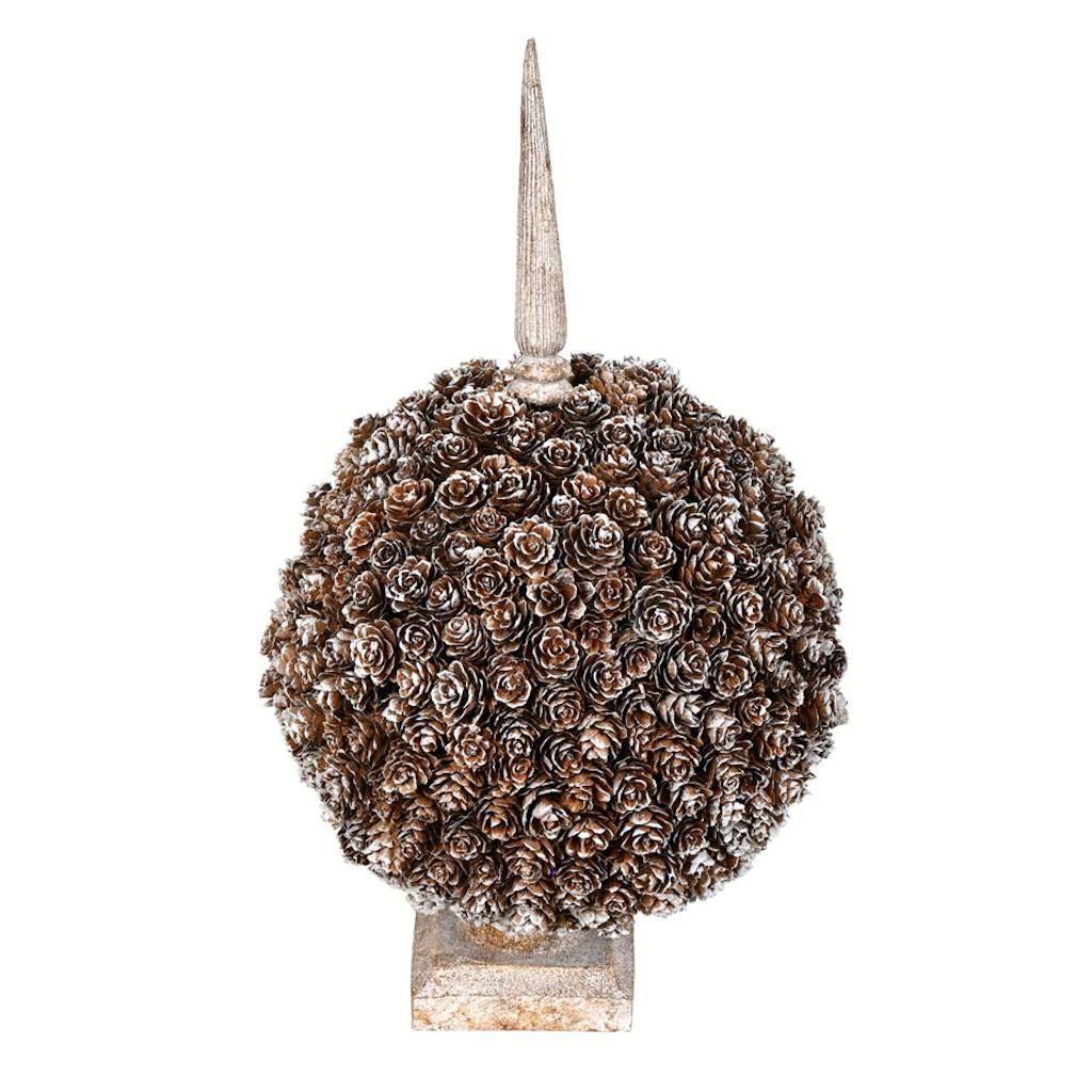 19" Artificial Potted Cedar Ball 1