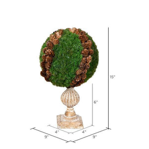 15" Artificial Potted Cedar Ball 2