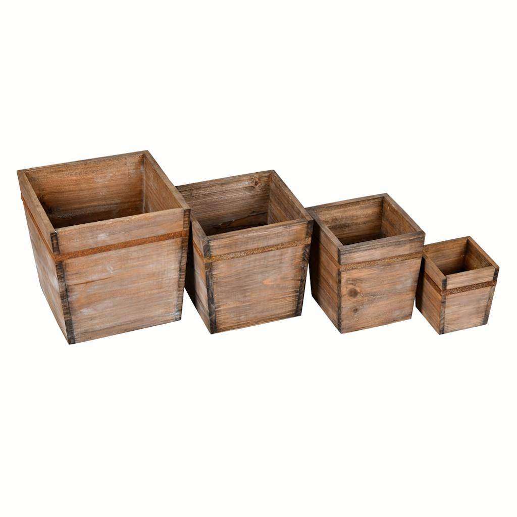 8.75" Wooden Box Set 1