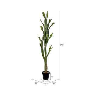 80" Artificial Green Potted Cactus 2
