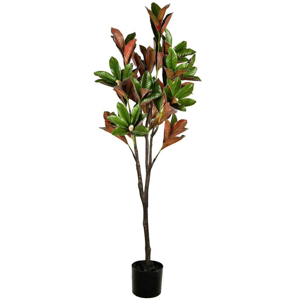 6' Artificial Green Potted Magnolia Tree 1