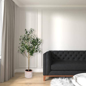 5' Artificial Green Potted Olive Tree 3
