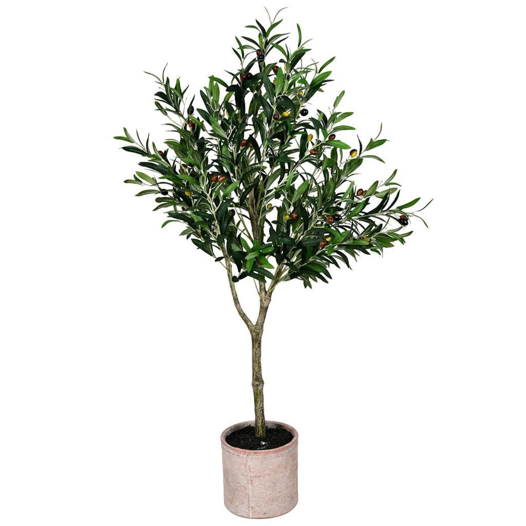 4' Artificial Green Potted Olive Tree 1