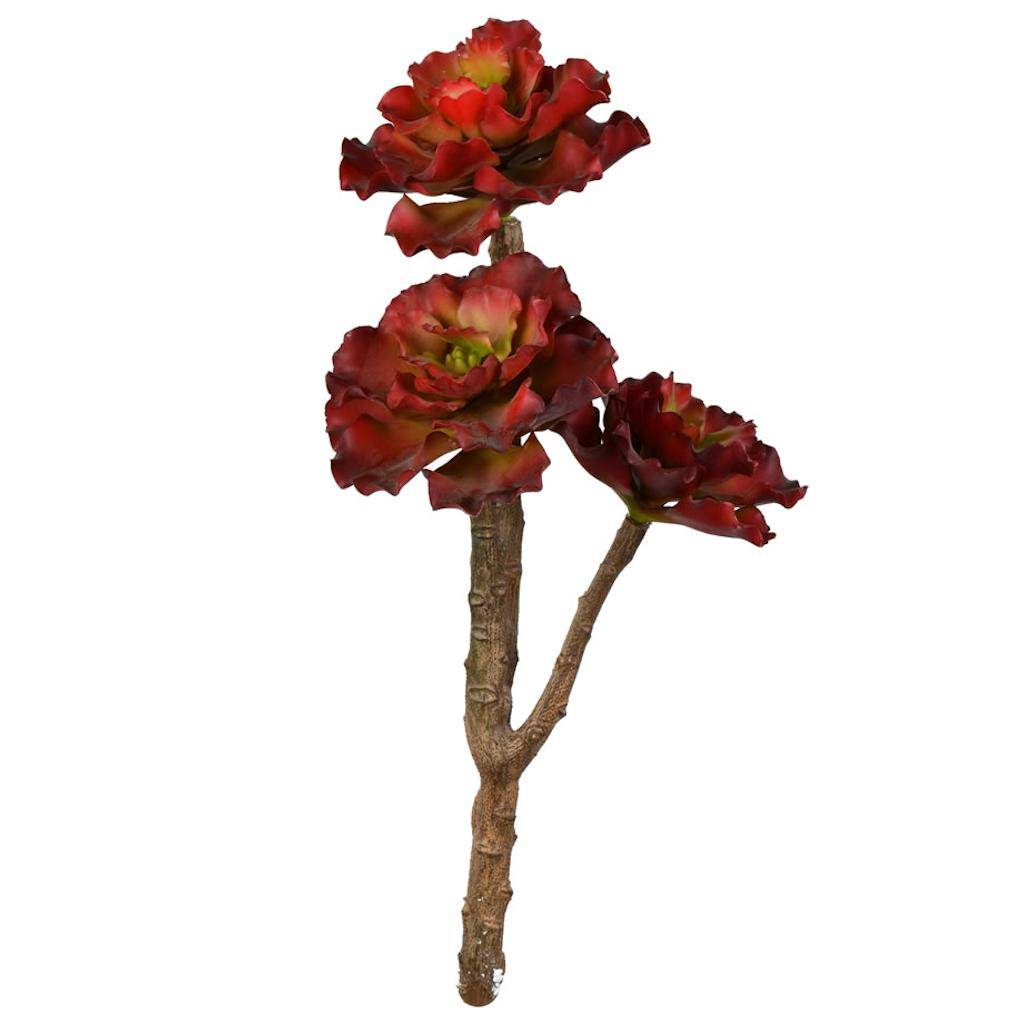 13" Artificial Red Succulent Spray 1