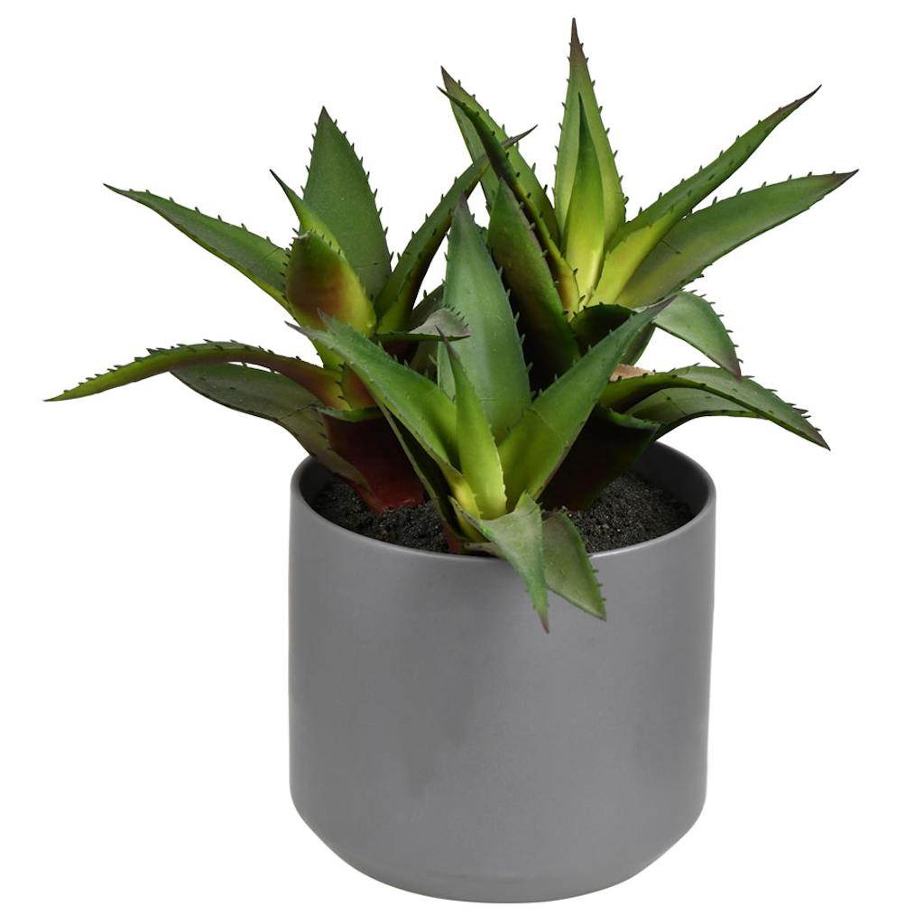10" Artificial Green Potted Aloe 1