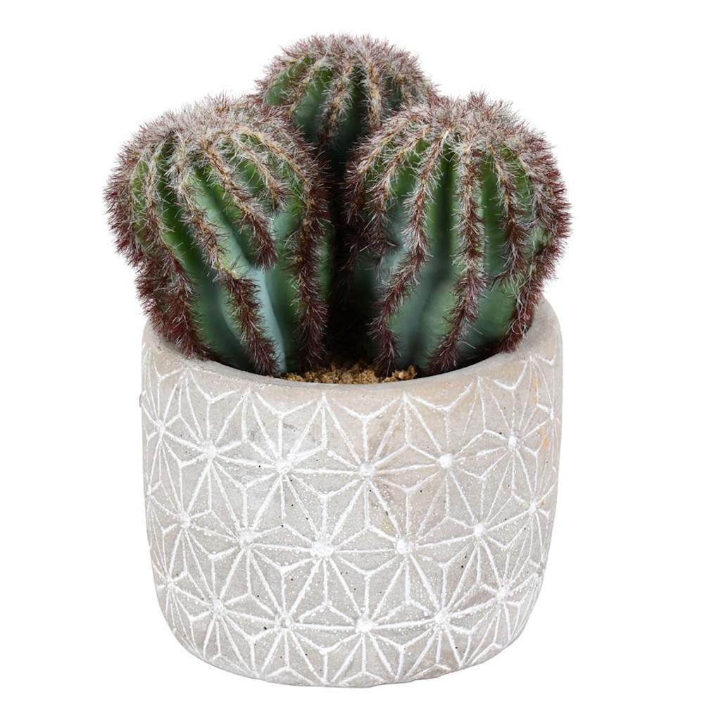 9" Artificial Green Potted Cactus 1