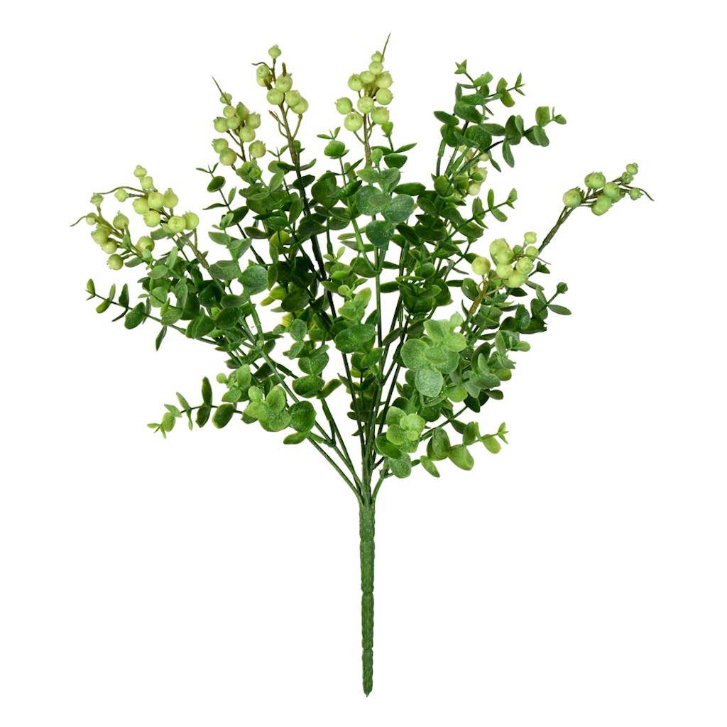 14.5" Artificial Light Green Money Leaf Bush (2 pack) 1