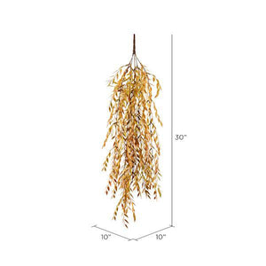 30" Artificial Brown Salix Leaf (2 pack) 2