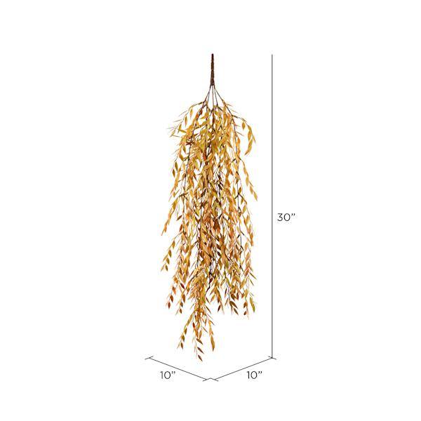 30" Artificial Brown Salix Leaf (2 pack) 2