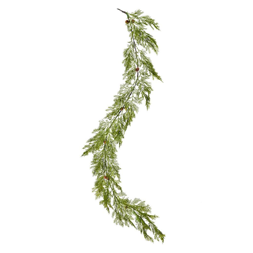 6' Artificial Cedar Pinecone Garland 1