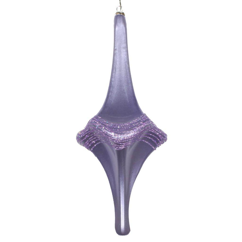 12" Lavender Candy Glitter Drop Ornament 1
