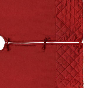 52" Burgundy Quilt Stitch Jewel Square Tree Skirt 2