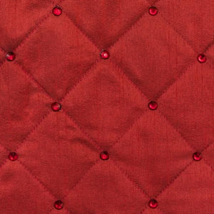 52" Burgundy Quilt Stitch Jewel Square Tree Skirt 3