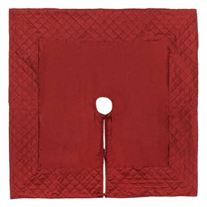 52" Burgundy Quilt Stitch Jewel Square Tree Skirt 1