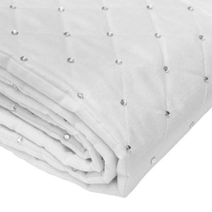 52" Ivory Quilt Stitch Jewel Square Tree Skirt 4