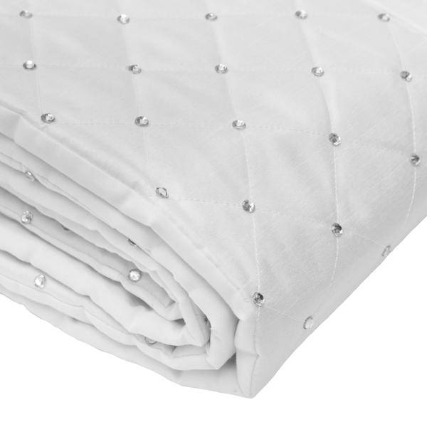 52" Ivory Quilt Stitch Jewel Square Tree Skirt 4