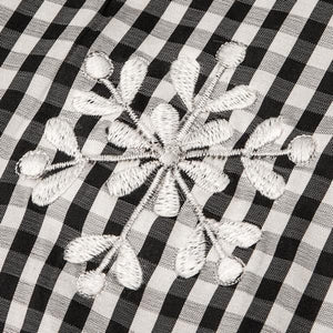 48" White/Black Checkered Reindeer Tree Skirt 3