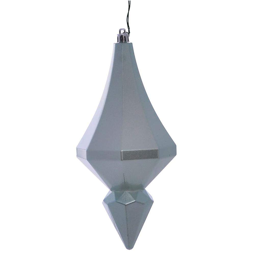 8" Baby Blue Candy Diamond Finial Ornament (2 pack) 1