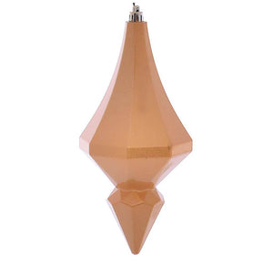 8" Copper / Gold Candy Diamond Finial Ornament (2 pack) 1