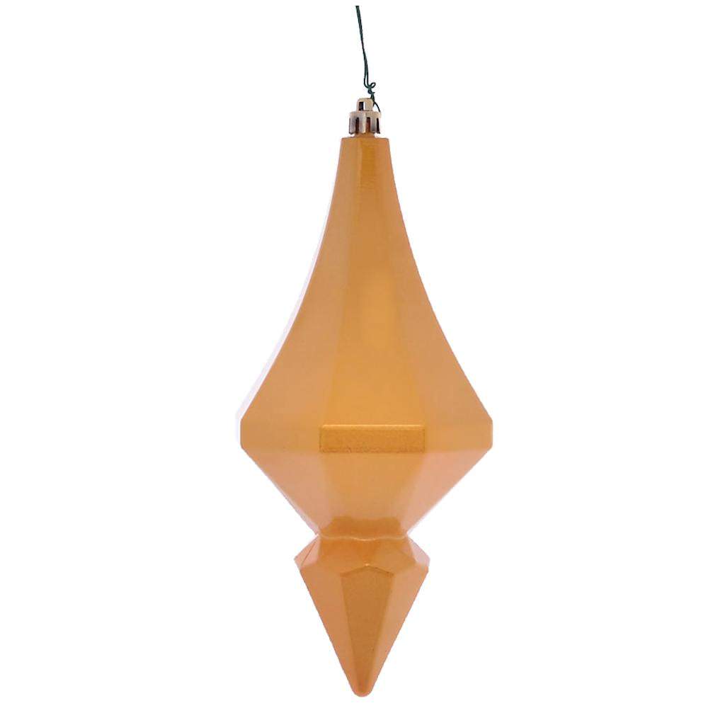 8" Honey Gold Candy Diamond Finial Ornament (2 pack) 1