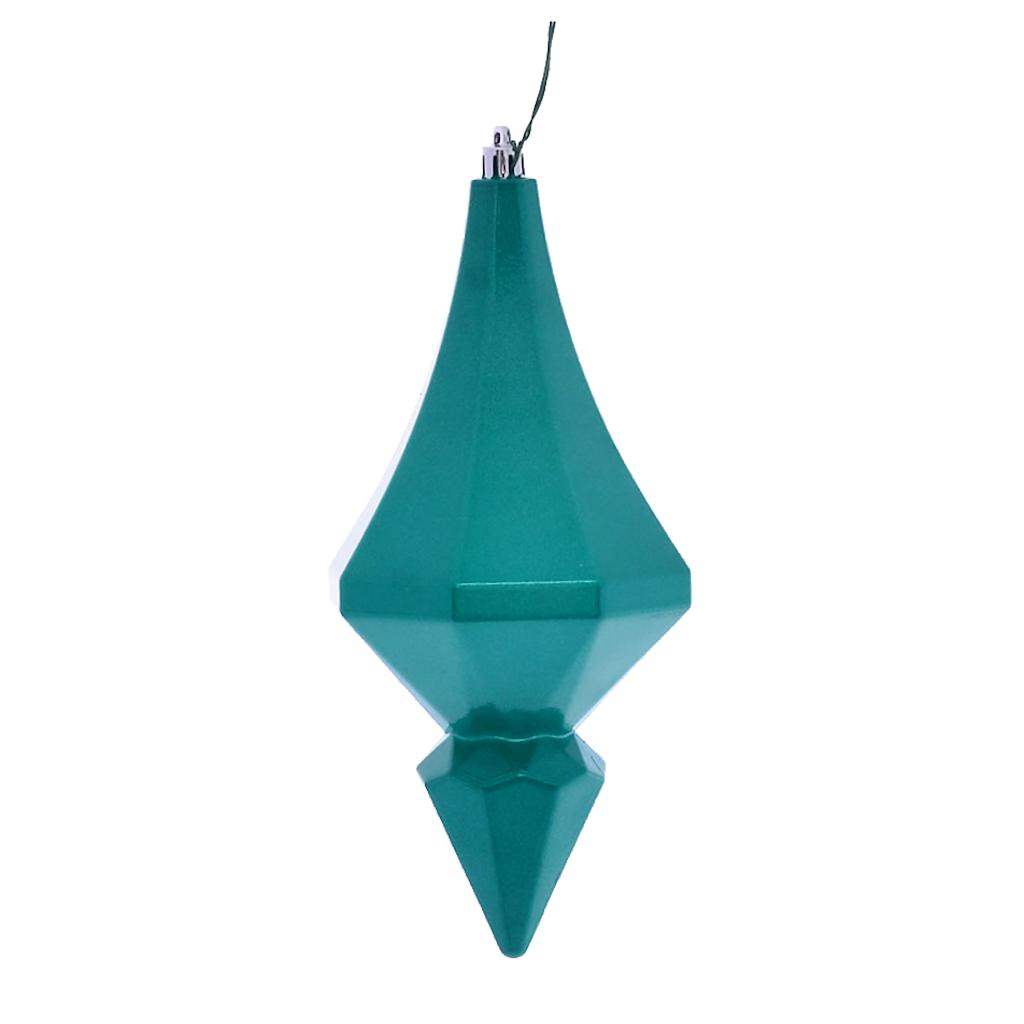 8" Teal Candy Diamond Finial Ornament (2 pack) 1