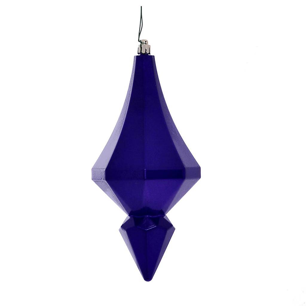 8" Purple Candy Diamond Finial Ornament (2 pack) 1