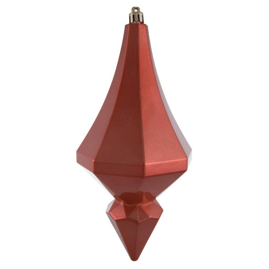 8" Coral Candy Diamond Finial Ornament (2 pack) 1