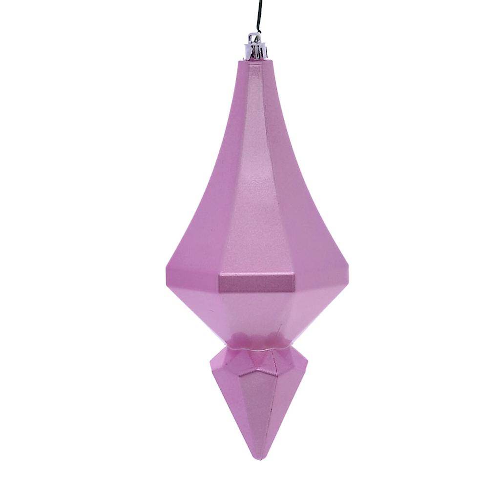 8" Pink Candy Diamond Finial Ornament (2 pack) 1