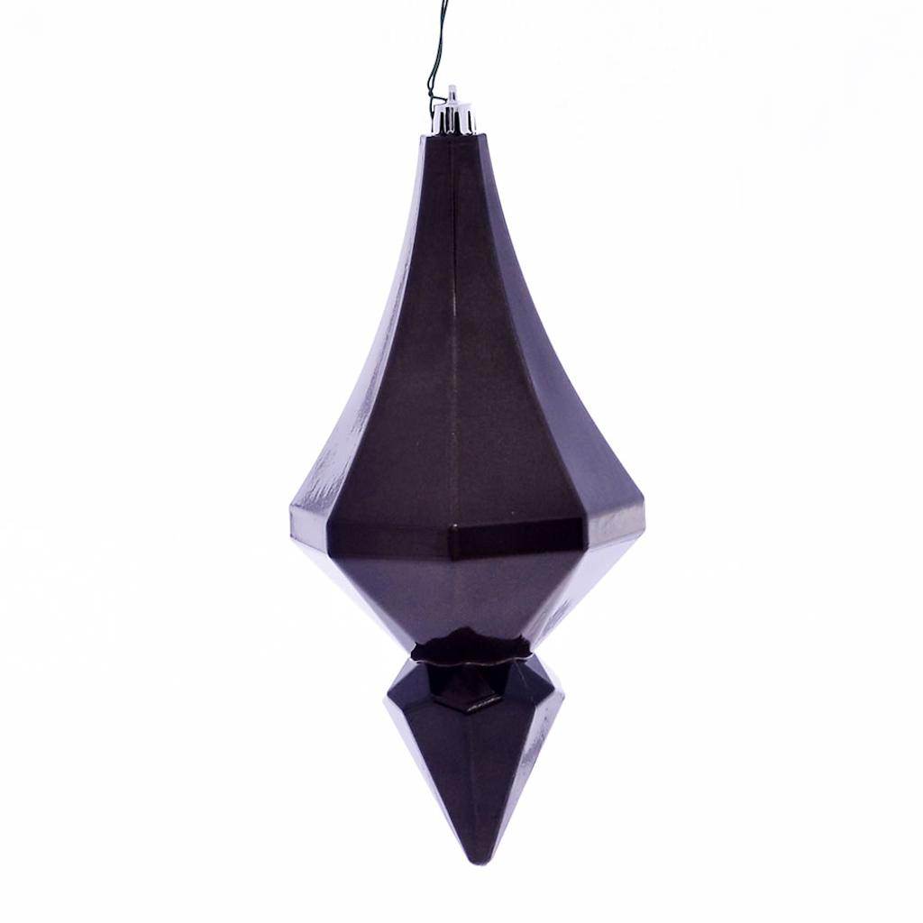 8" Pewter Candy Diamond Finial Ornament (2 pack) 1
