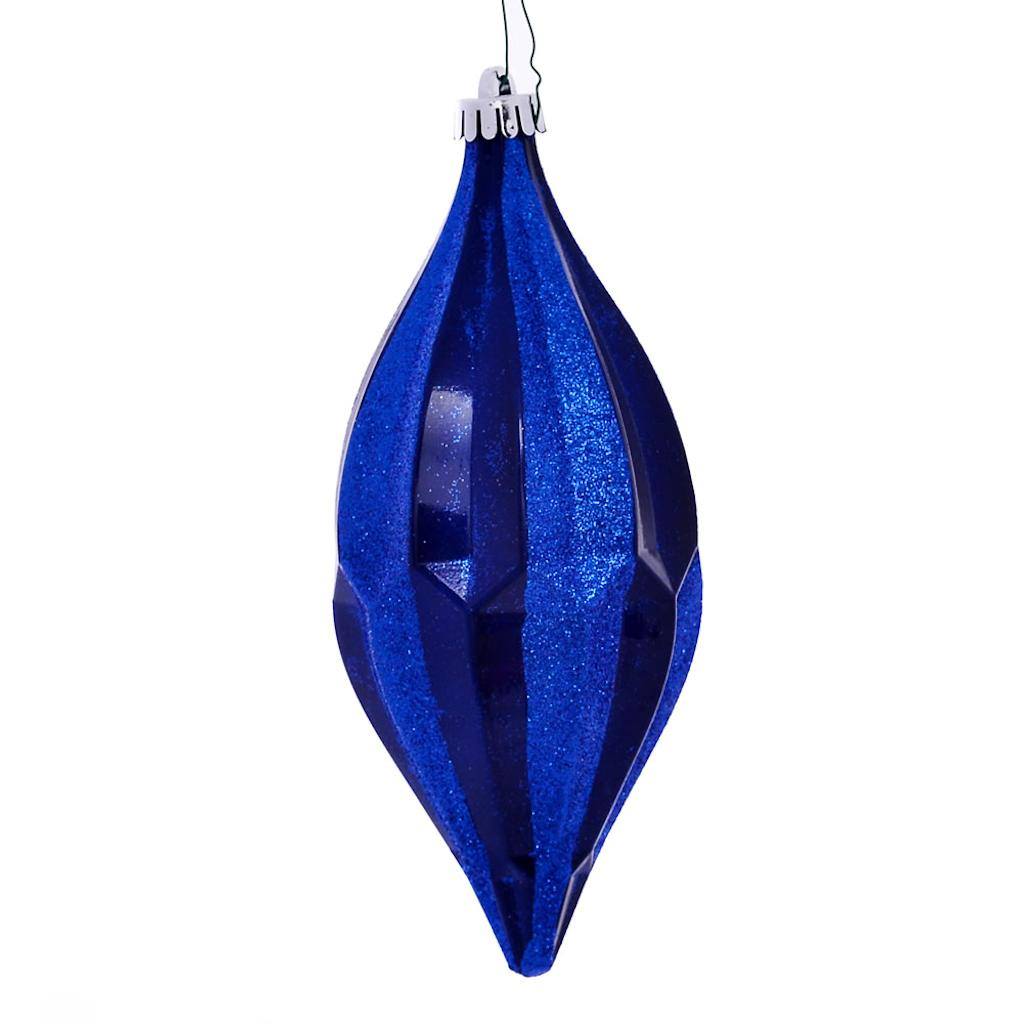 10" Blue Candy Glitter Shuttle Ornament (2 pack) 1