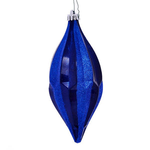 10" Blue Candy Glitter Shuttle Ornament (2 pack) 1