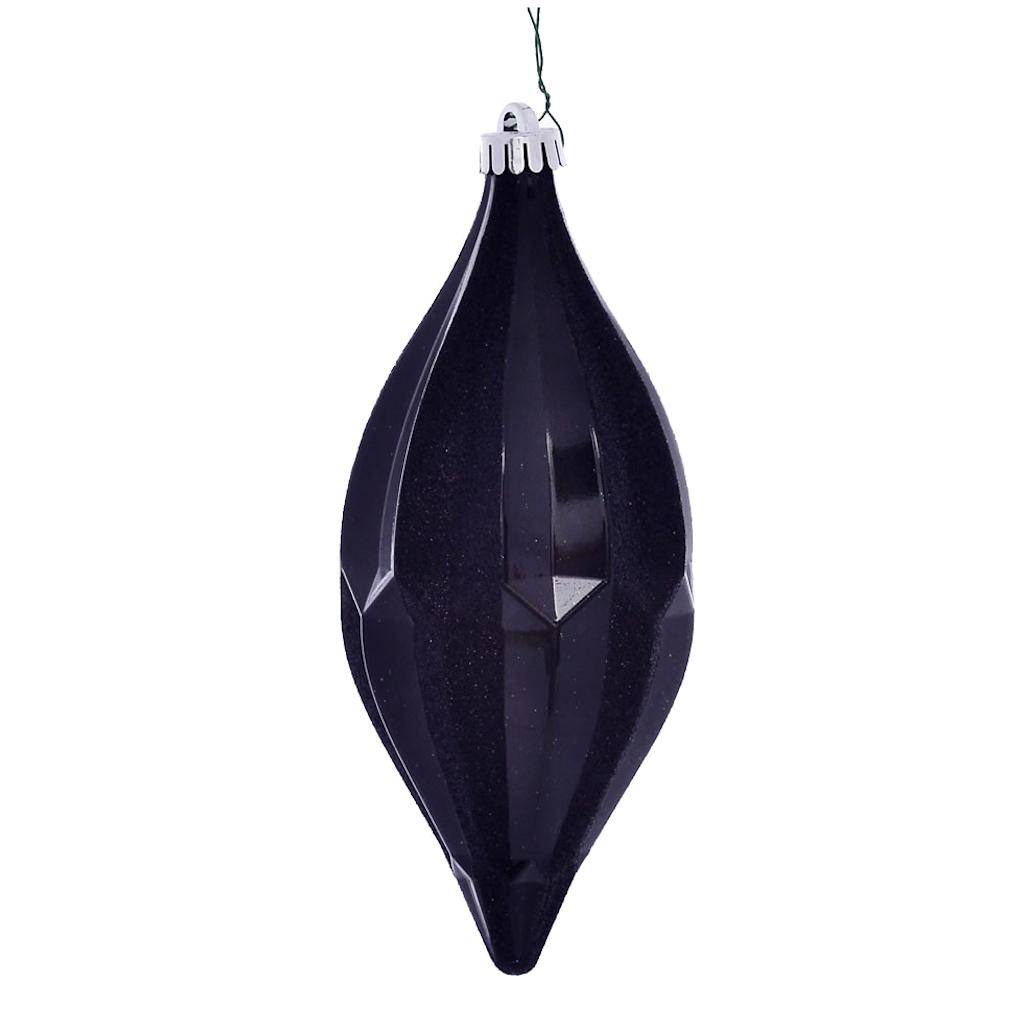 10" Black Candy Glitter Shuttle Ornament (2 pack) 1