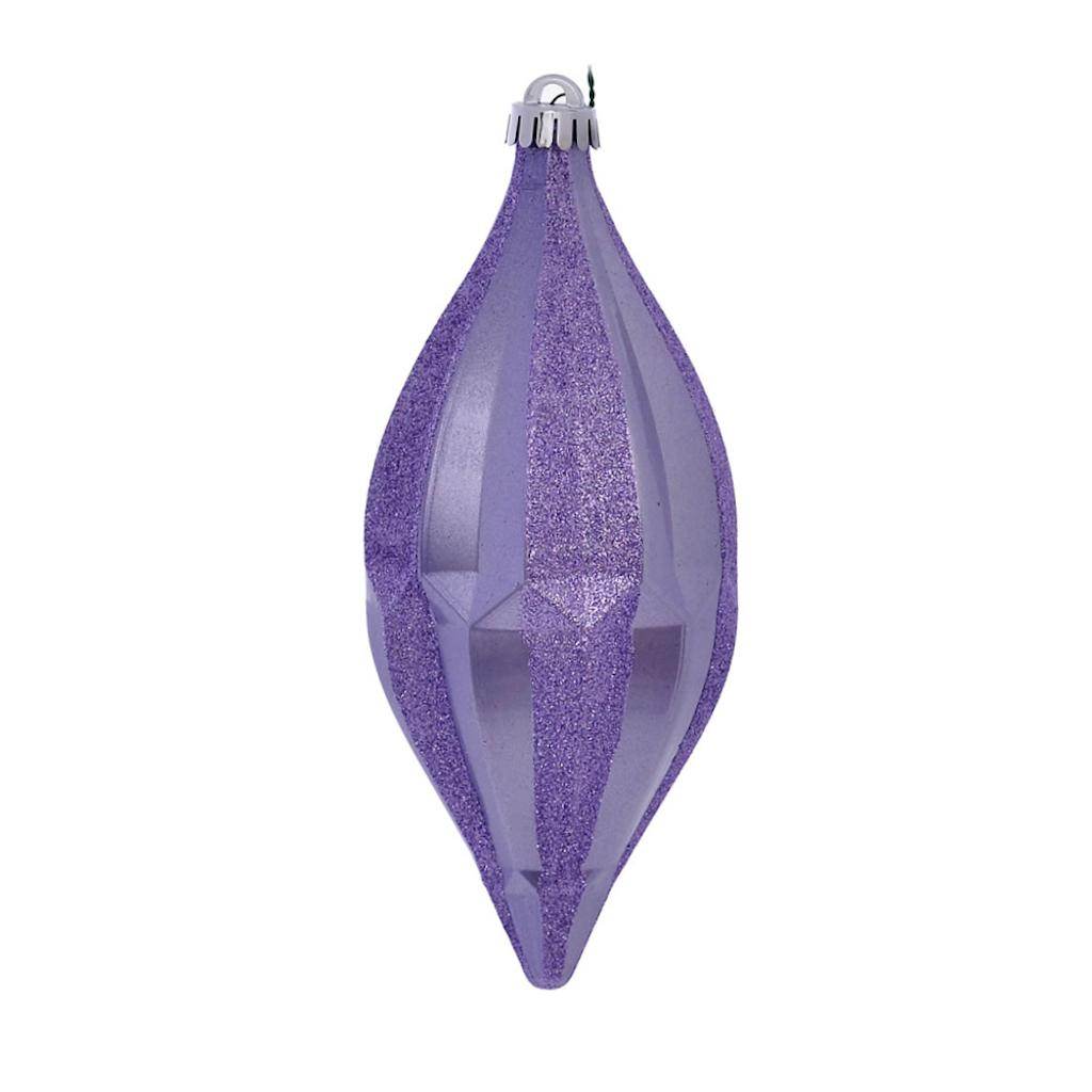 10" Lilac Candy Glitter Shuttle Ornament (2 pack) 1