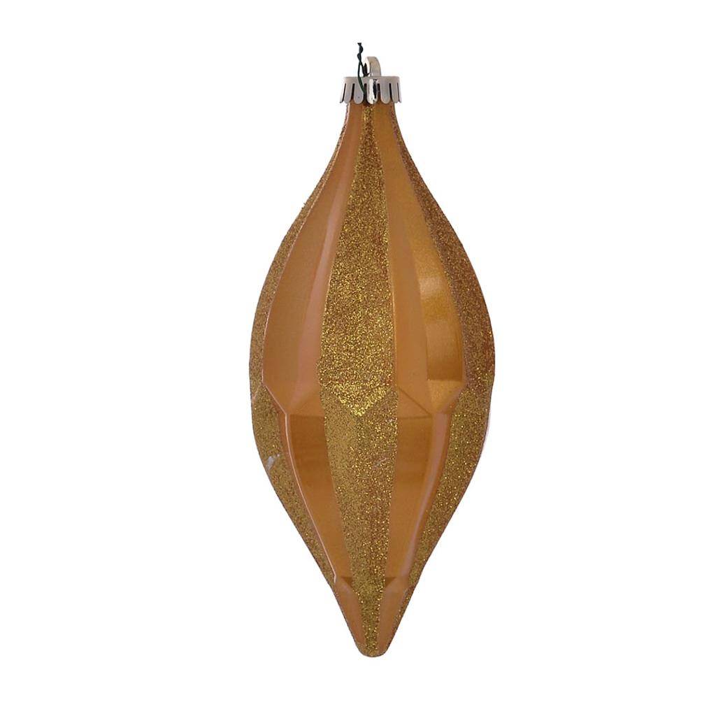 10" Honey Gold Candy Glitter Shuttle Ornament (2 pack) 1